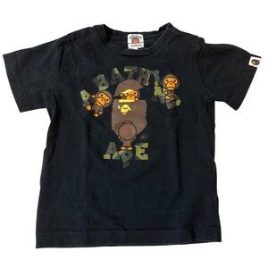 A Bathing Ape Kids Black T-Shirt